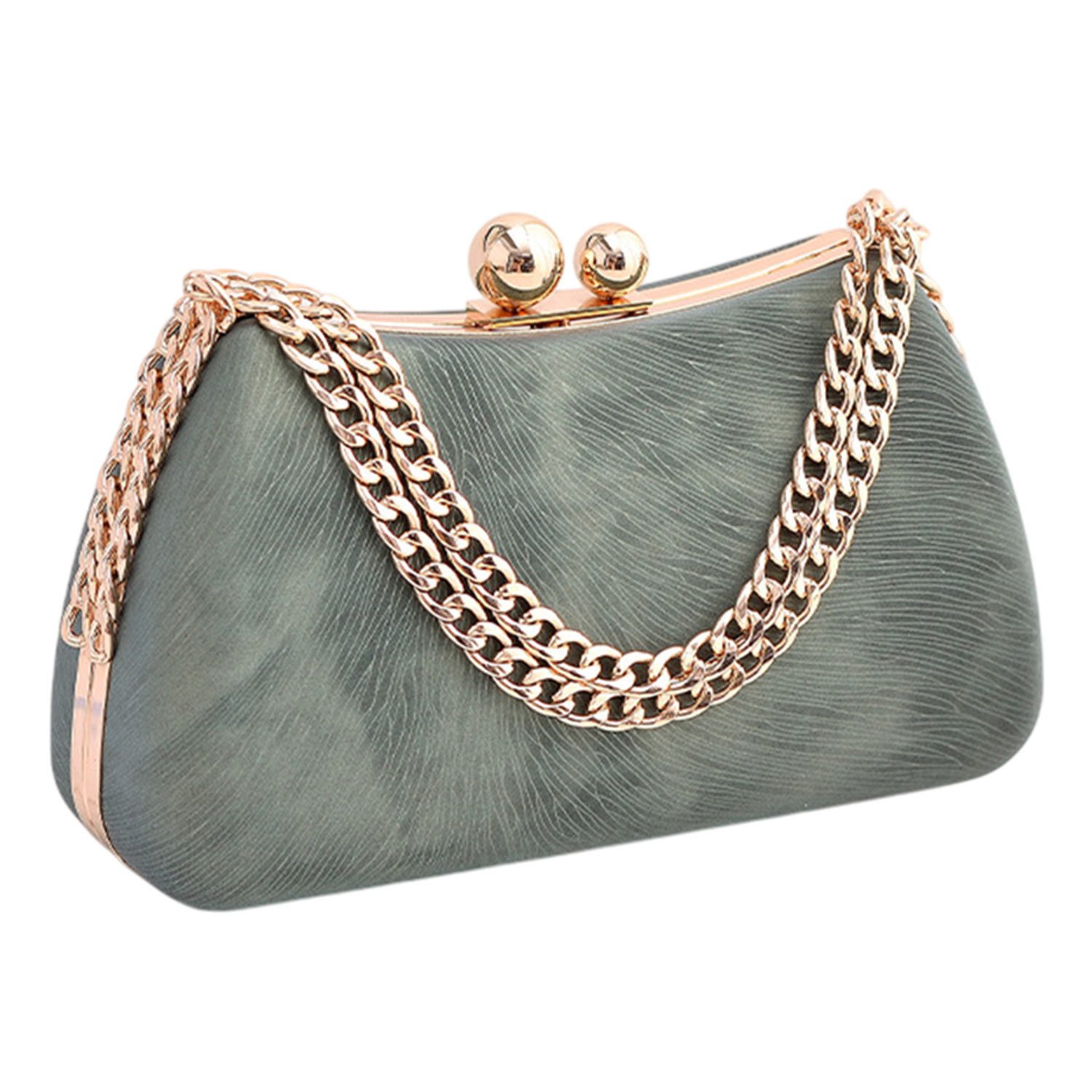 Abendtasche Damen Marmor Clutch Elegant Handtasche Kette Abnehmbar