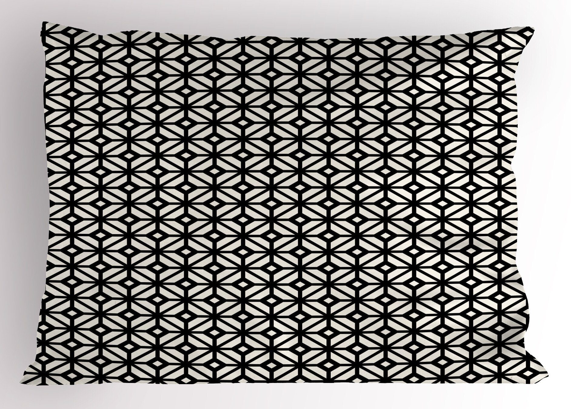 Kissenbezüge Dekorativer Standard King Size Rauten (1 Abakuhaus Kissenbezug, Crossing Stück), Linien Gedruckter Geometrisch