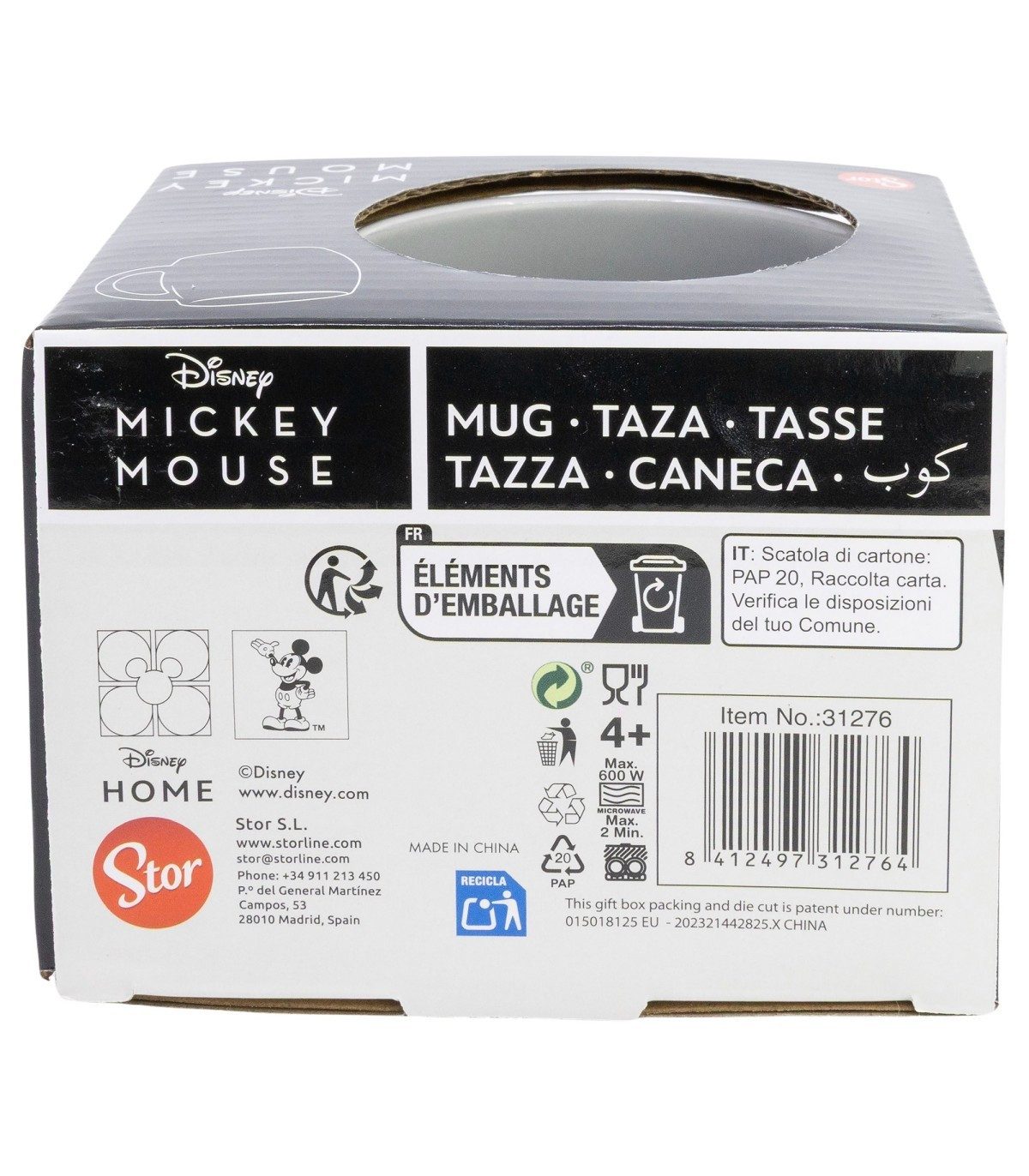 Disney Mickey Mouse Tasse Signature Globe Tasse 380 ml in Geschenkbox