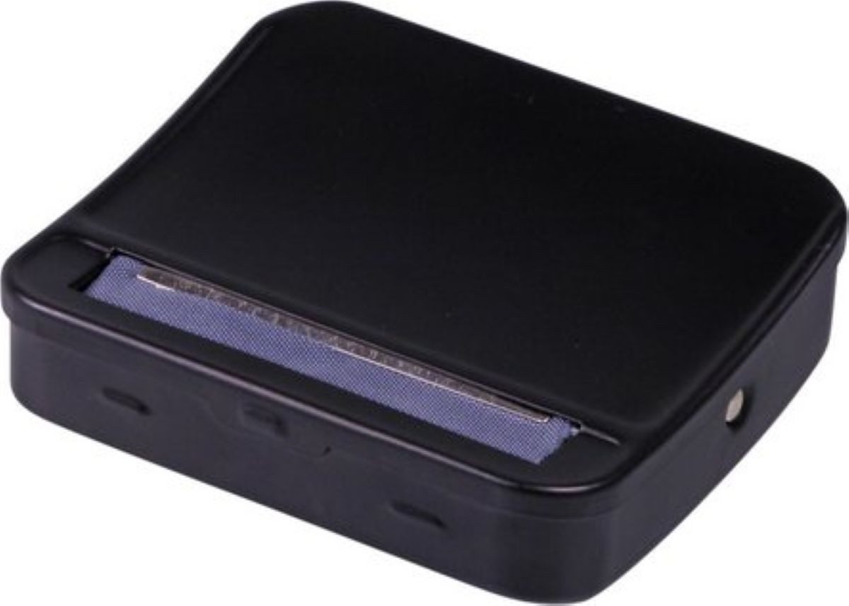 Gizeh Drehmaschine Rollmaschine, Rollbox aus Metall schwarz matt mit Gizeh Blättchen, (1-tlg), Drehbox für Selbstdreher