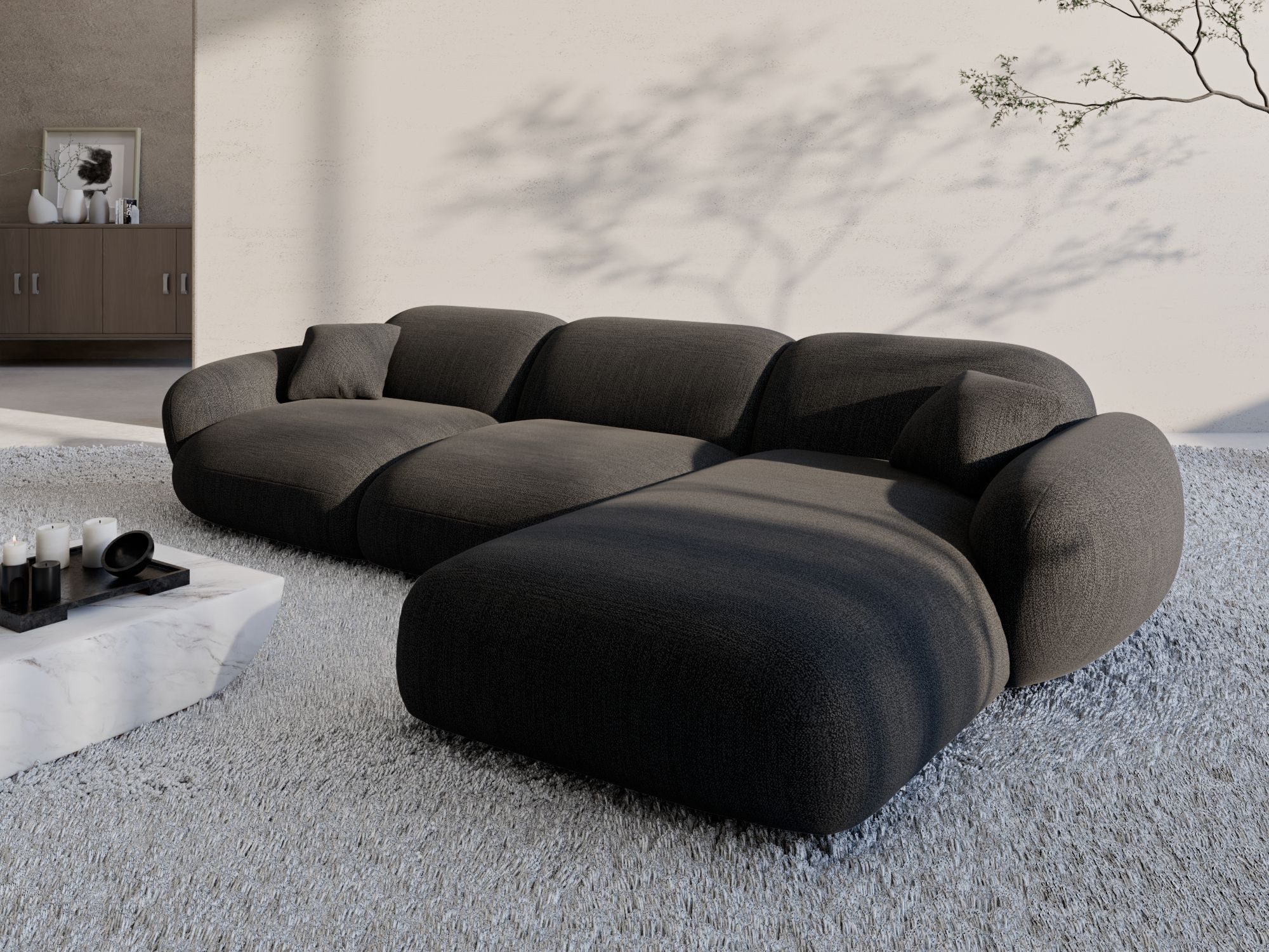 Sofa Dreams Ecksofa Polster Ecksofa Alcazar L Form kurz, Ecksofa, L-Form, Zeitloser Look in L-Form, 2 Zierkissen inklusive