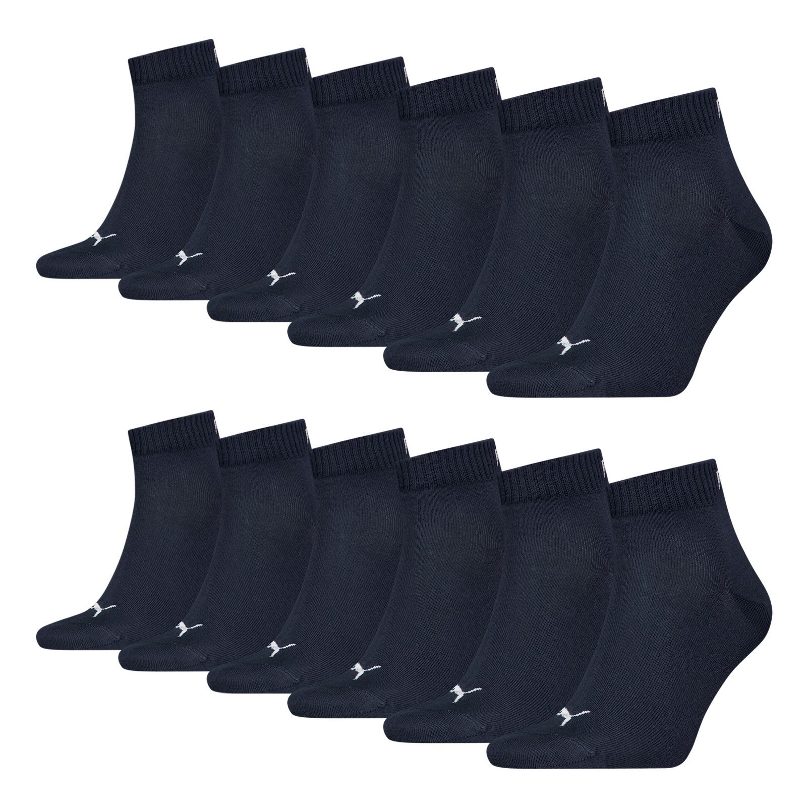 PUMA Freizeitsocken Quarter Socken (6-Paar) mit Cat-Logo und PUMA-Schriftzug