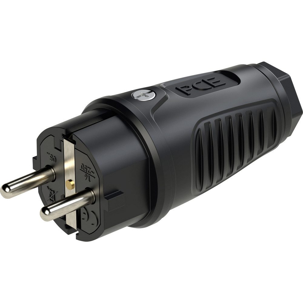 PC Electric 0512-ss Schutzkontaktstecker Vollgummi 250 V Schwarz IP54 Steckernetzteil