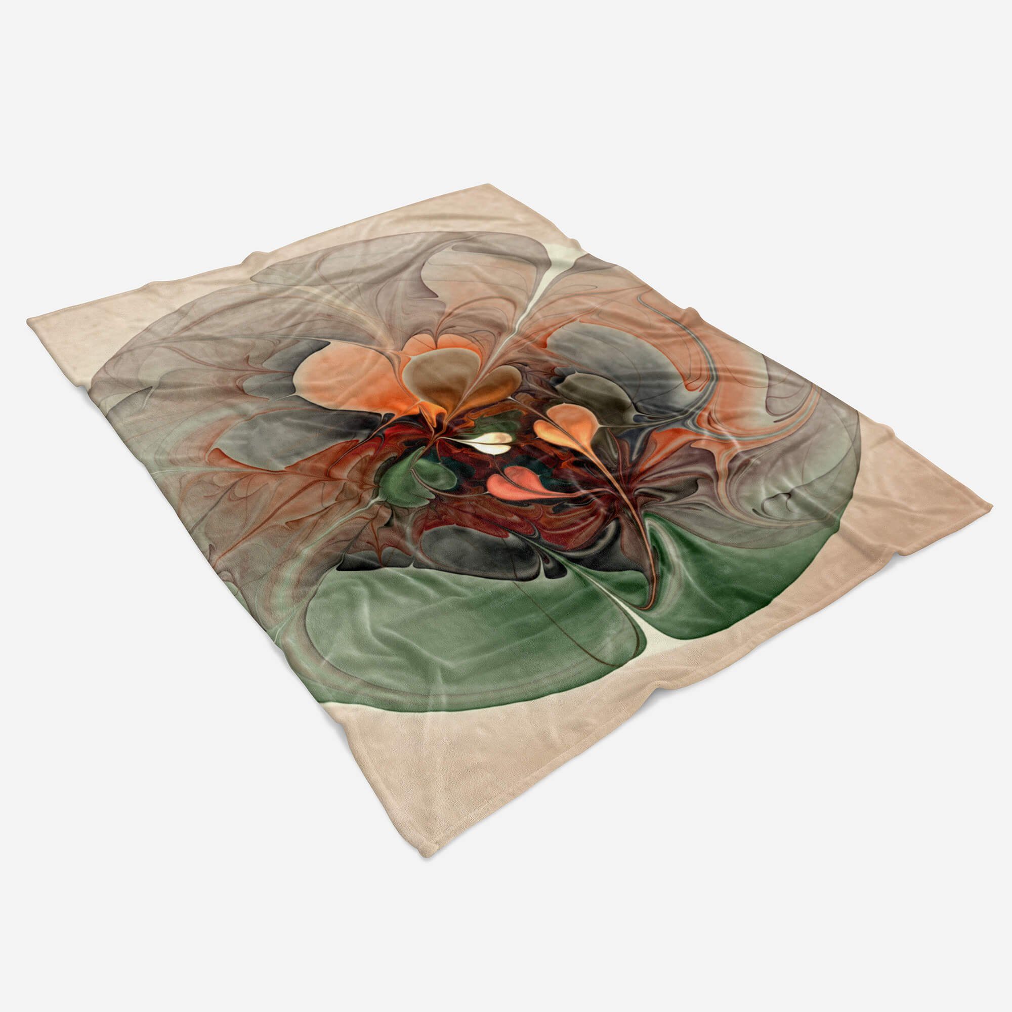 Art mit Sinus Handtuch Saunatuch Baumwolle-Polyester-Mix Handtuch Kuscheldecke Handtücher Muster Kunstvoll, Strandhandtuch (1-St), Fotomotiv abstraktes