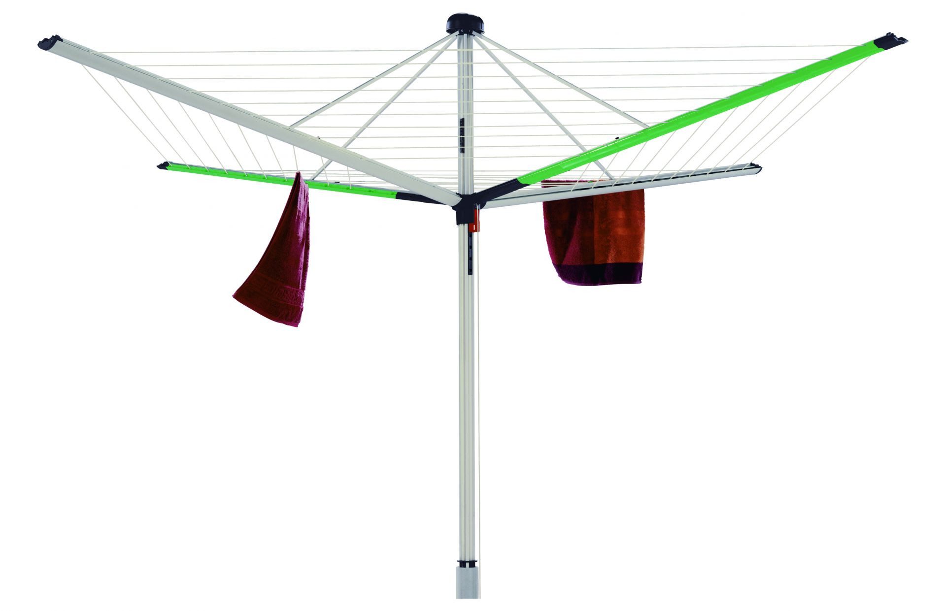 PROREGAL® Wäschespinne Wäschespinne Vento 8 Leinenreihen Aluminium Apfelgrün Hx⌀ 205x290cm