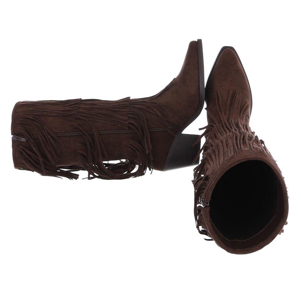 Ital-Design Fransenstiefel für Damen – Komfortabel und Trendig Westernstief günstig online kaufen