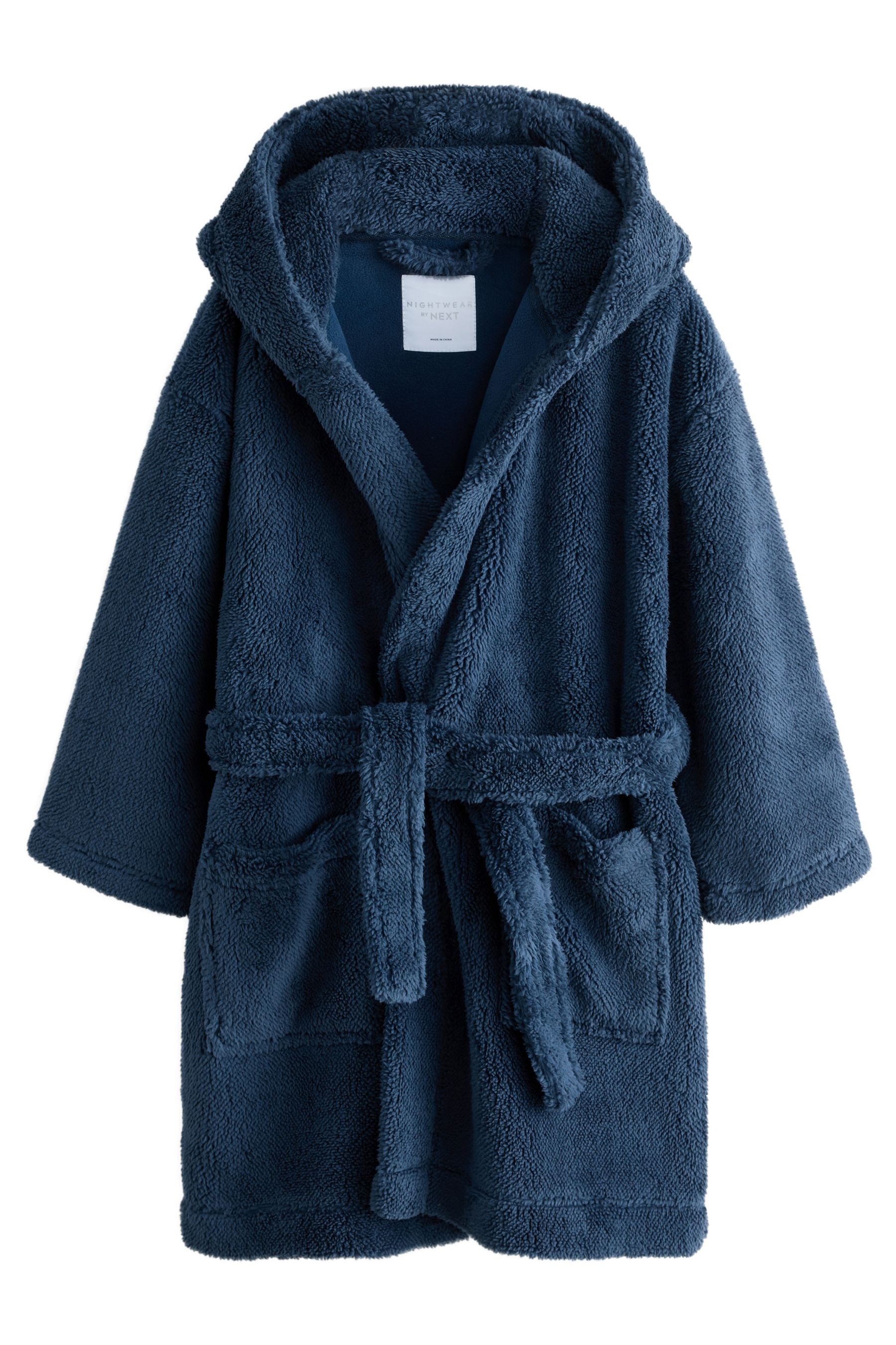 Next Kinderbademantel Morgenmantel aus Fleece, Polyester (recycelt), Polyester