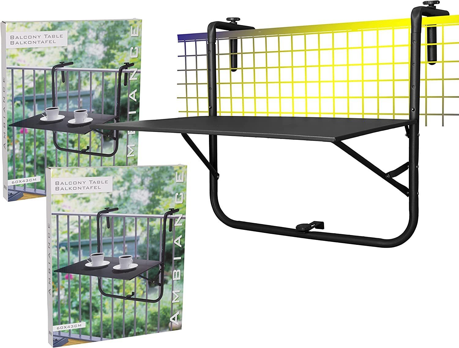 Trendyshop365 Balkonhängetisch klappbar 60x40cm wetterfest (2-St), günstig online kaufen