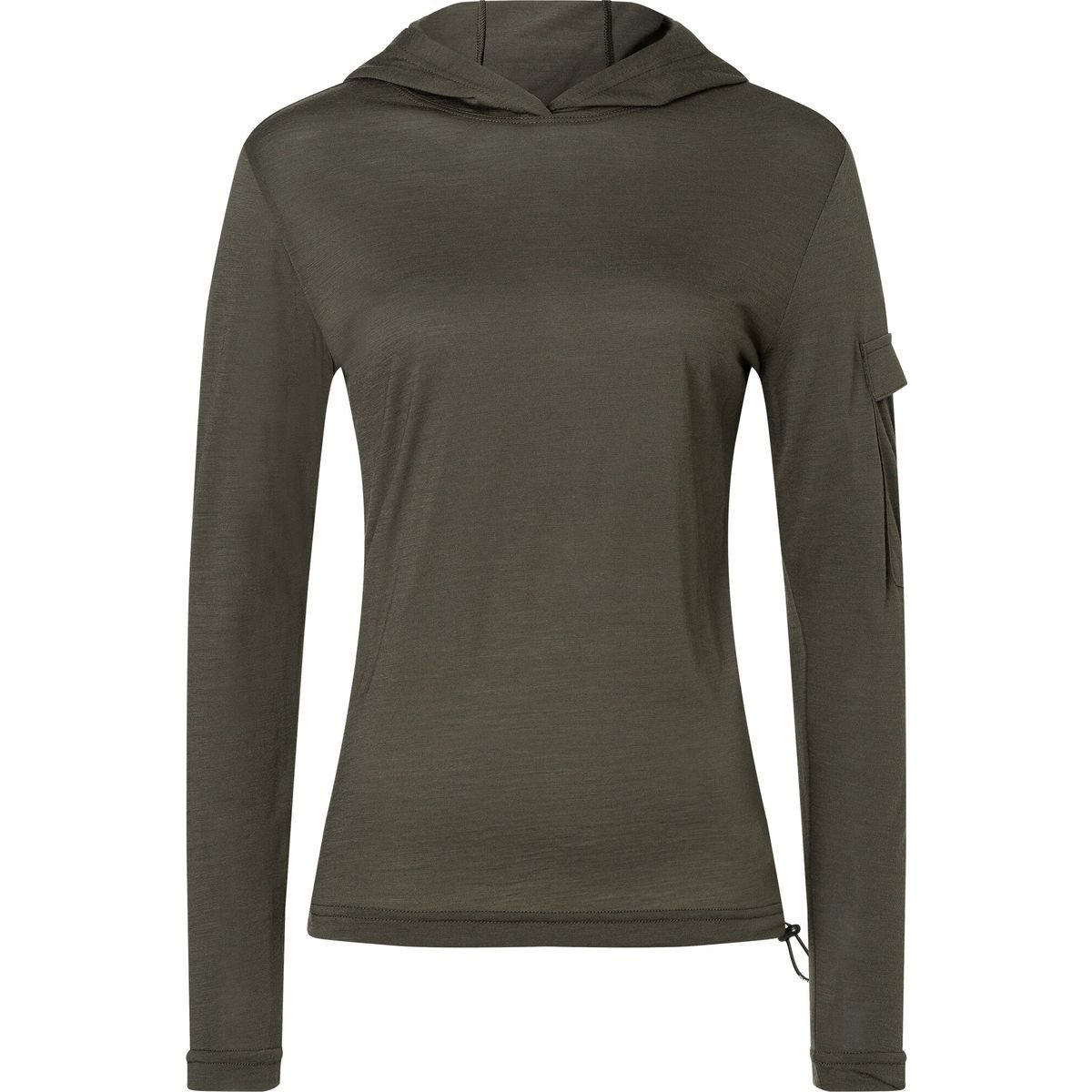 SUPER.NATURAL Sweatshirt W Relax Light Pocket Hoodie Leichter, schnelltrocknender Damen-Hoodie mit Merinowolle, ideal für
