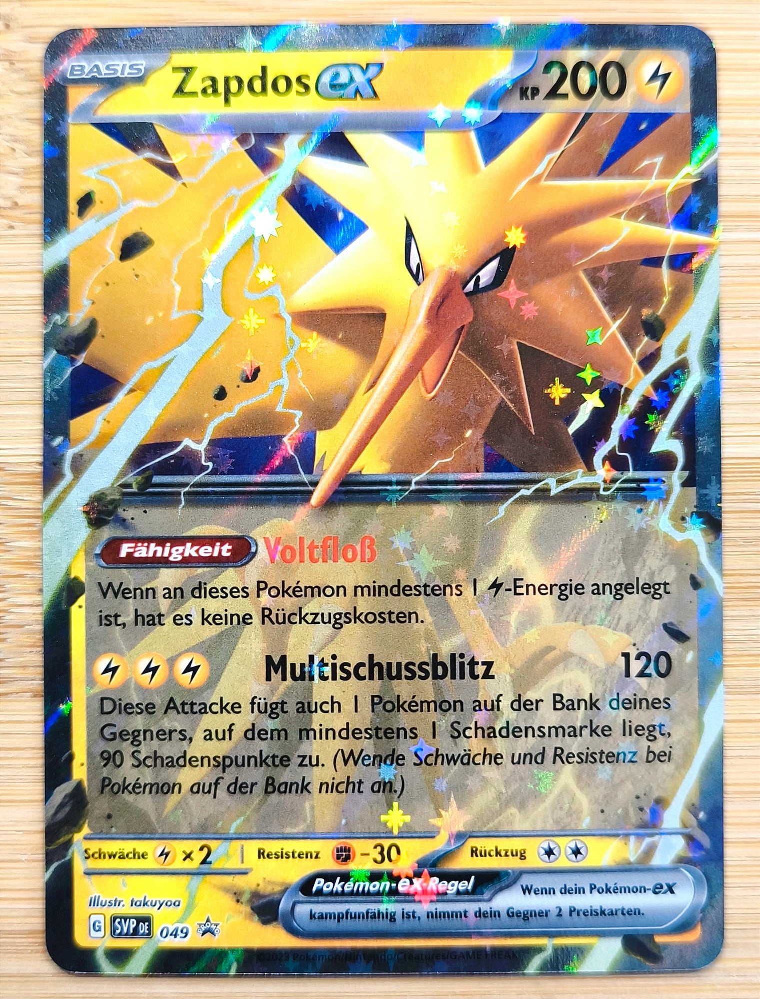 The Pokémon Company International Sammelkarte Pokemon Karte Zapdos ex Black Star Promo SVP049