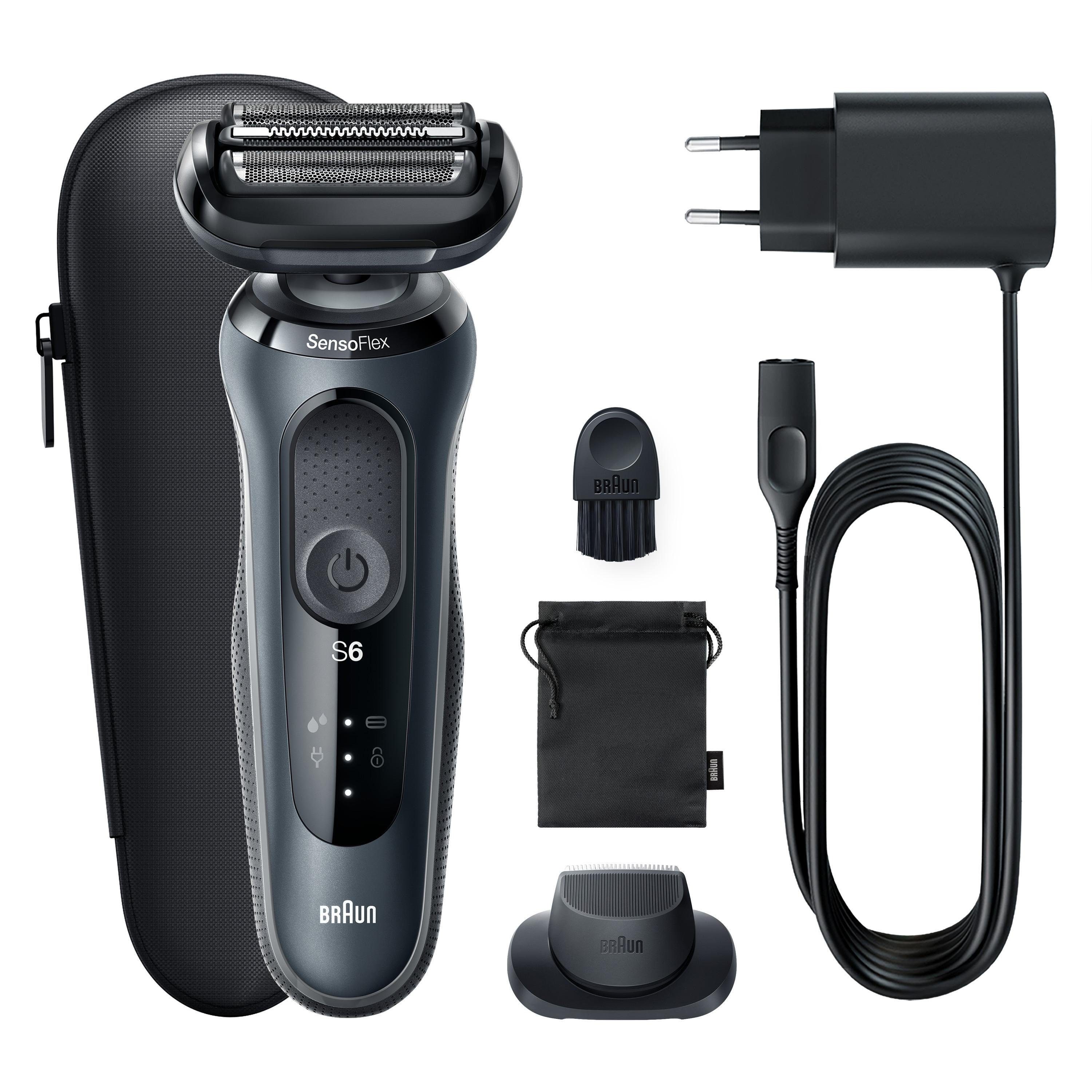 Braun Gesichtshaarrasierer SERIES 6 - 61-N1200S, Aufsätze: 1, 100% wasserdicht, Wet&Dry