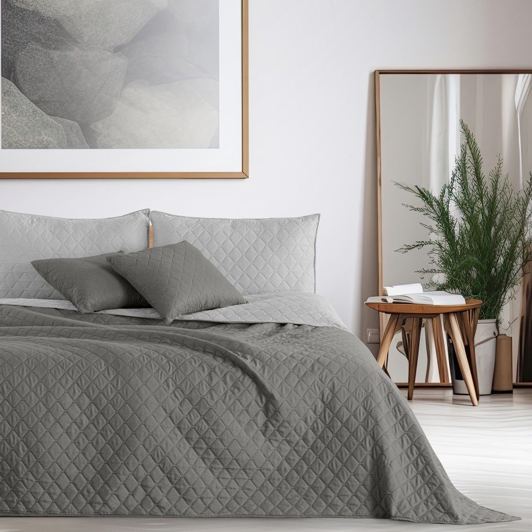 DecoKing Tagesdecke Bettüberwurf mit Uni Wendedesign günstig online kaufen