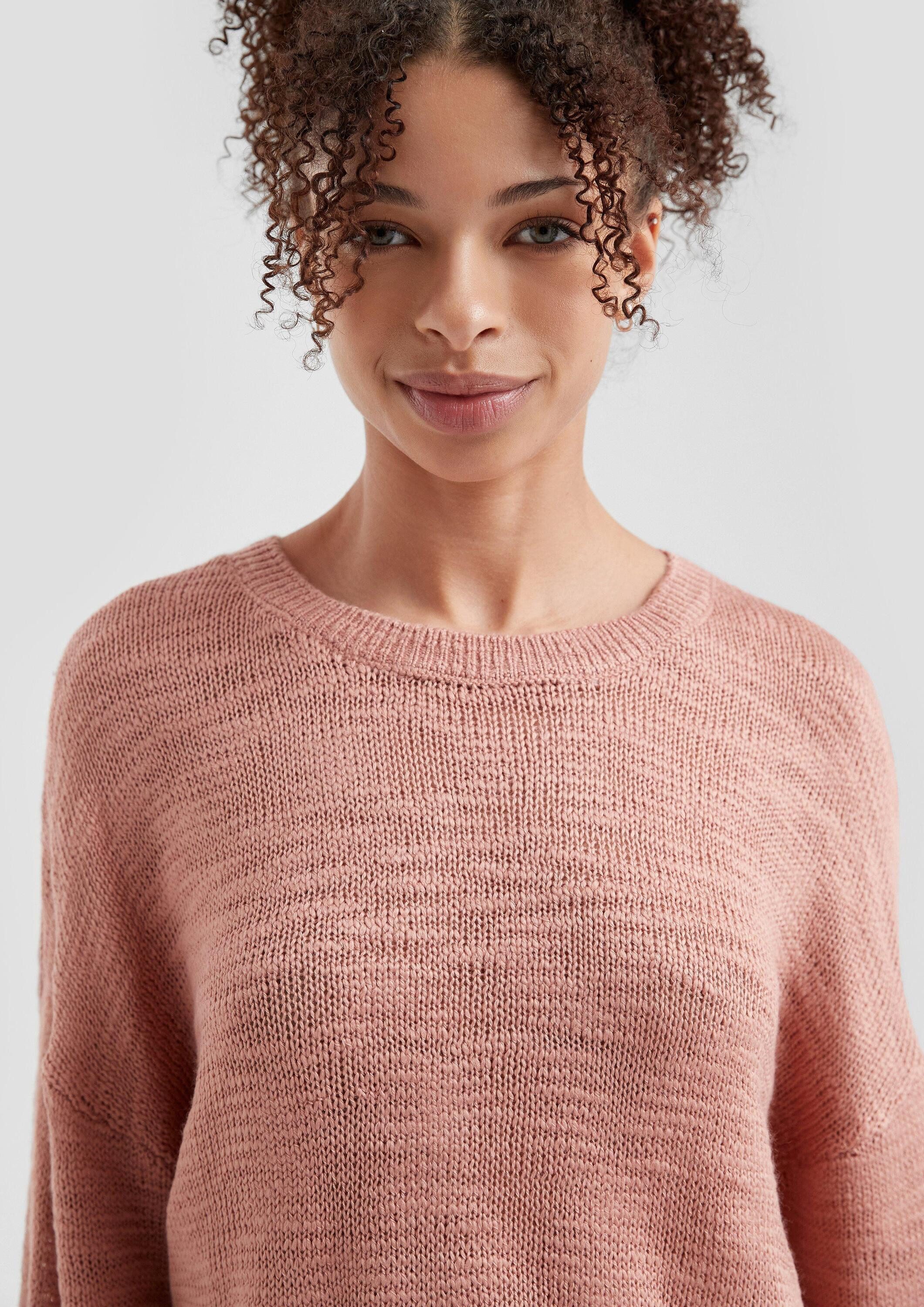 QS Longpullover Strickpullover Strickpullover mit Strukturmuster