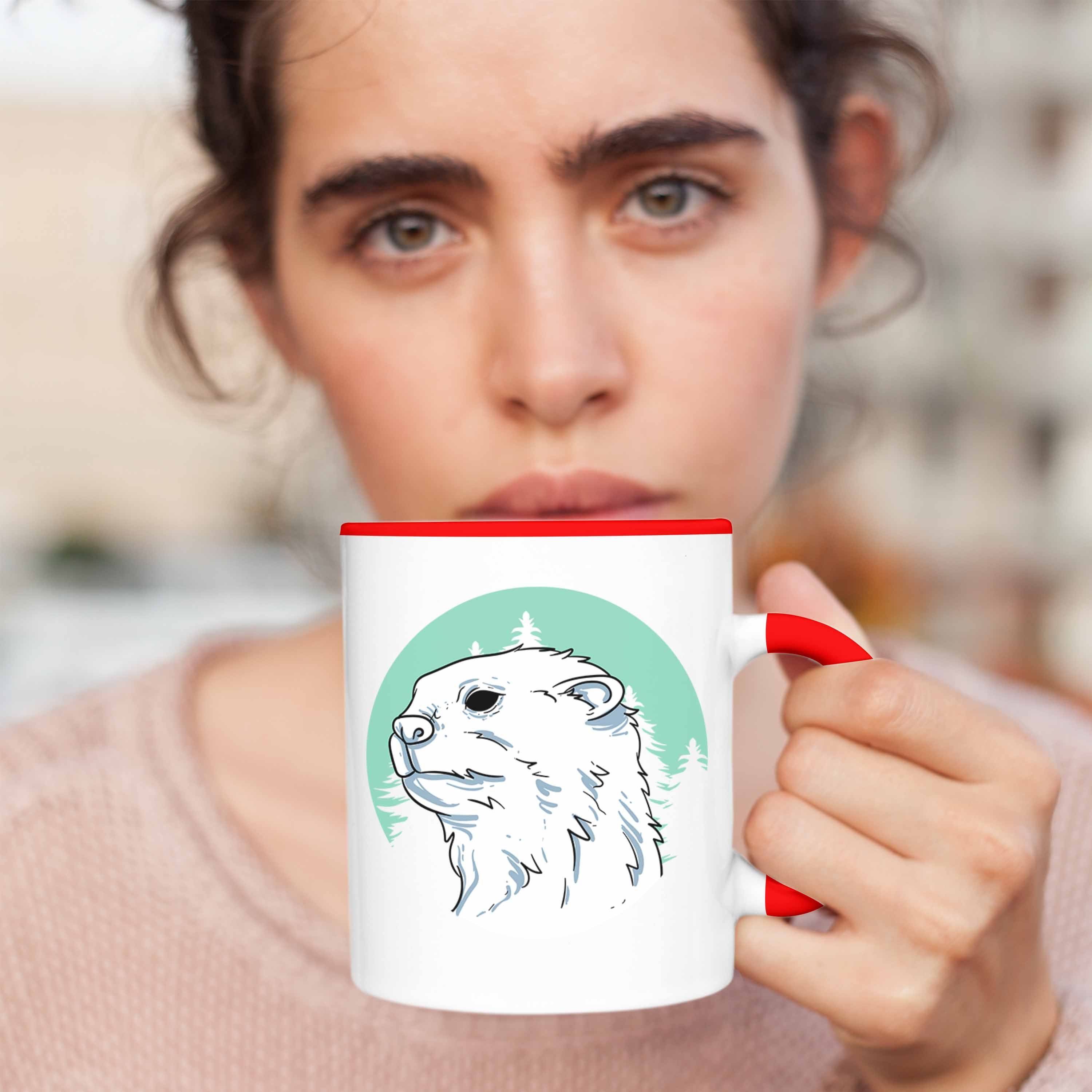 Tasse Tasse Geschenk Otter-Liebhaber Rot Geburtstag Otter Natur Trendation Geschenkidee