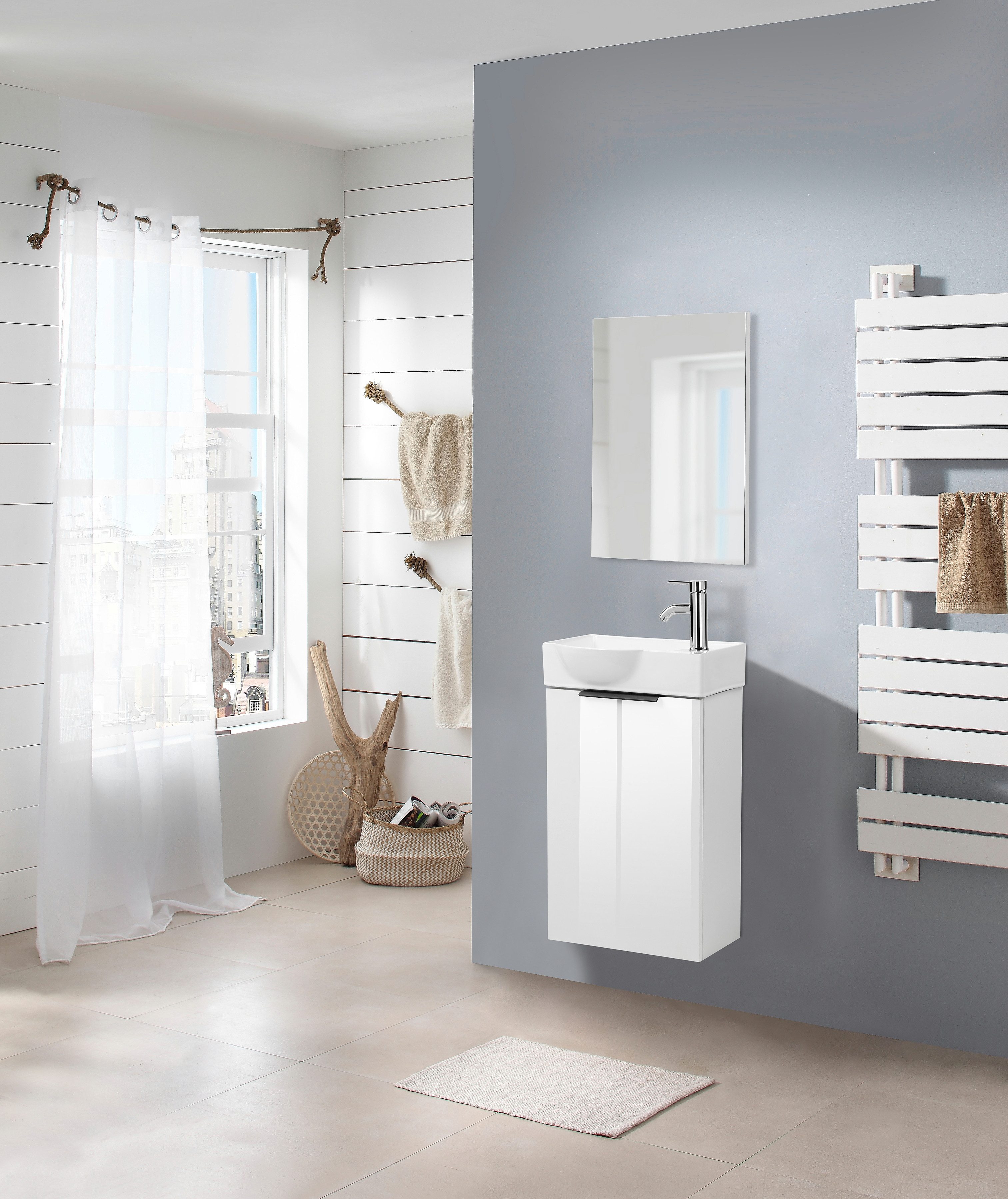 welltime Badmöbel-Set Sienna Gästebad platzsparend, (Komplett-Set, 3-St., 3 günstig online kaufen