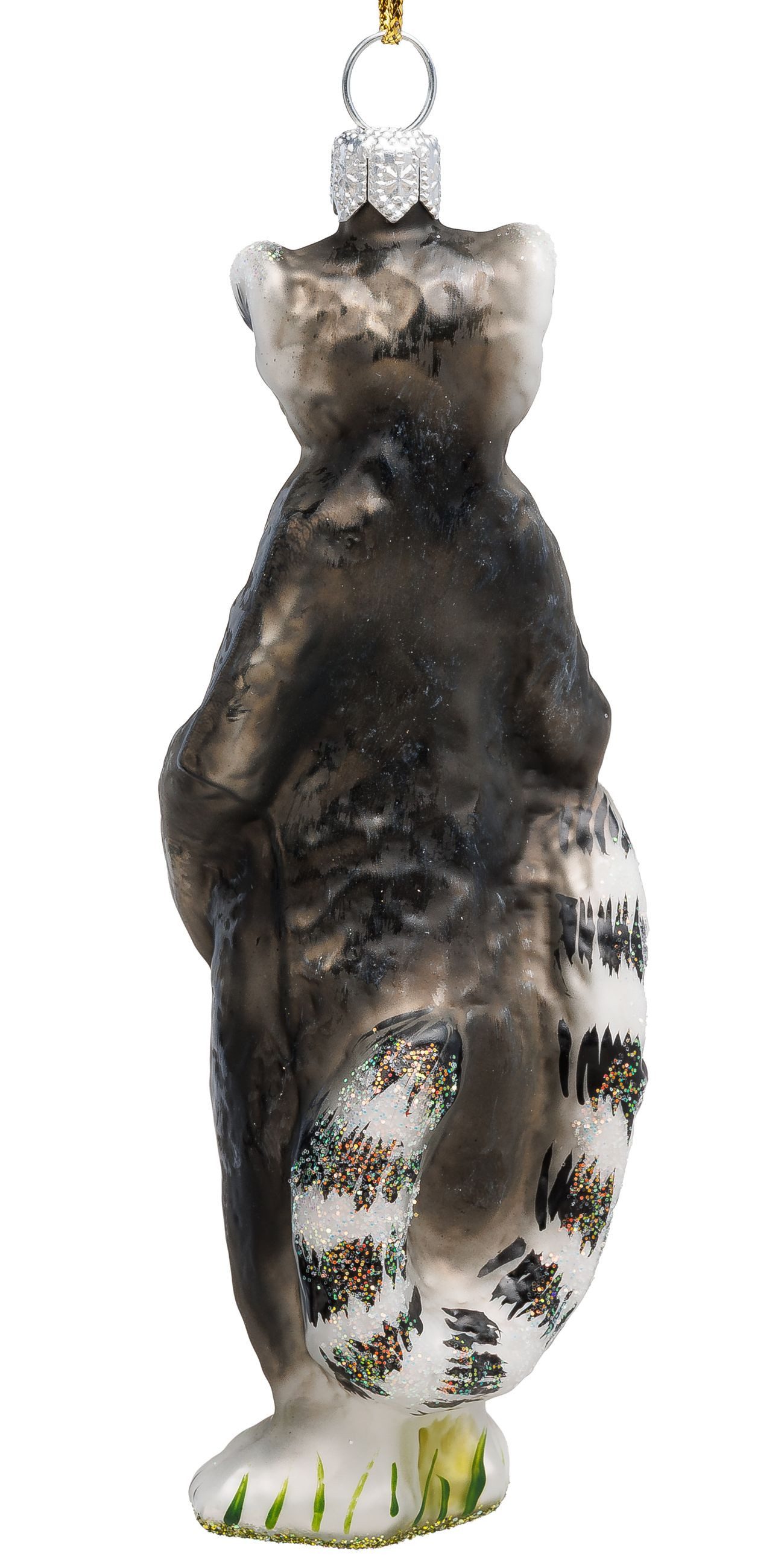 SIKORA Weihnachtsbaumkugel Lemur Besondere Weihnachtskugel Glas Figur Anhänger - BS784, Christbaumschmuck - Traditionell, authentisch & außergewöhnlich