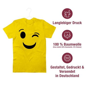 Shirtracer T-Shirt Zwinker Emoticon Karneval Karneval Outfit