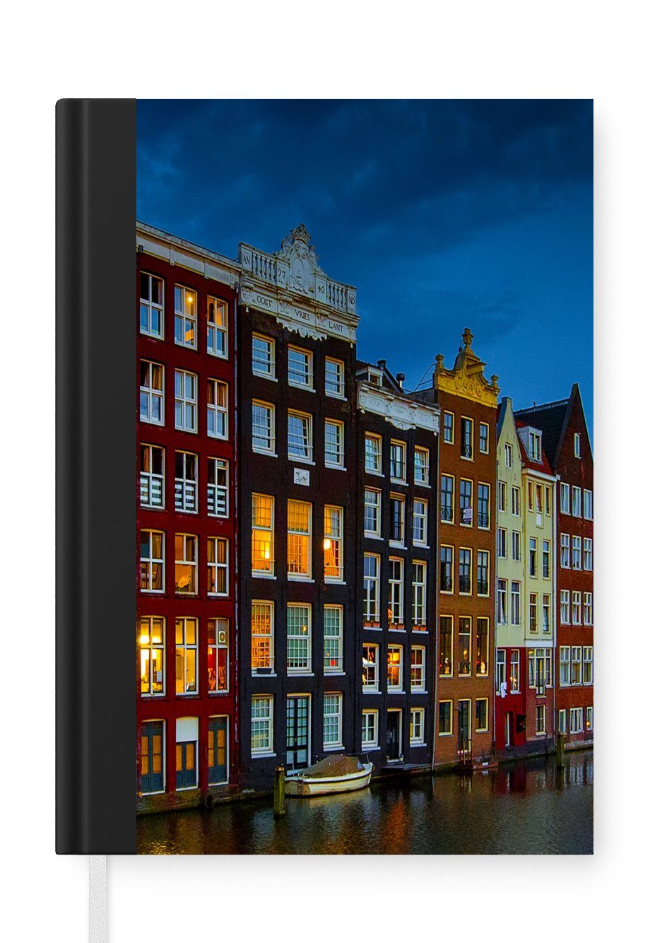 MuchoWow Notizbuch Notizbuch Tagebuch Haushaltsbuch Notebook A5 Amsterdam - Wasser -, Notizbuch Tagebuch Hardcover