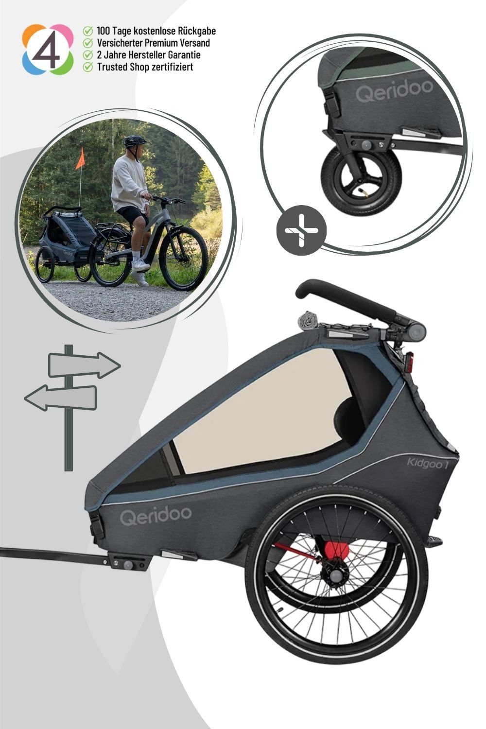 Fahrradkinderanhänger Kidgoo1 (1 Kind)