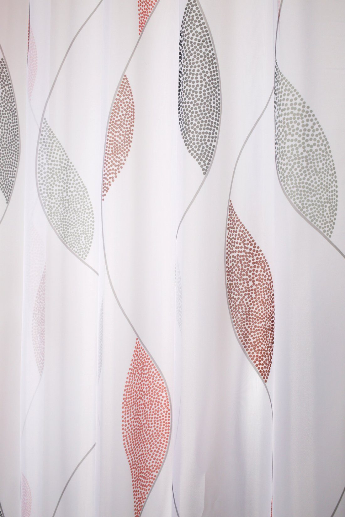 HOME WOHNIDEEN Vorhang 41462 PAOLO Fertigvorhang aus Voile, bedruckt, Kräuselband (1 St), transparent, 100% Polyester