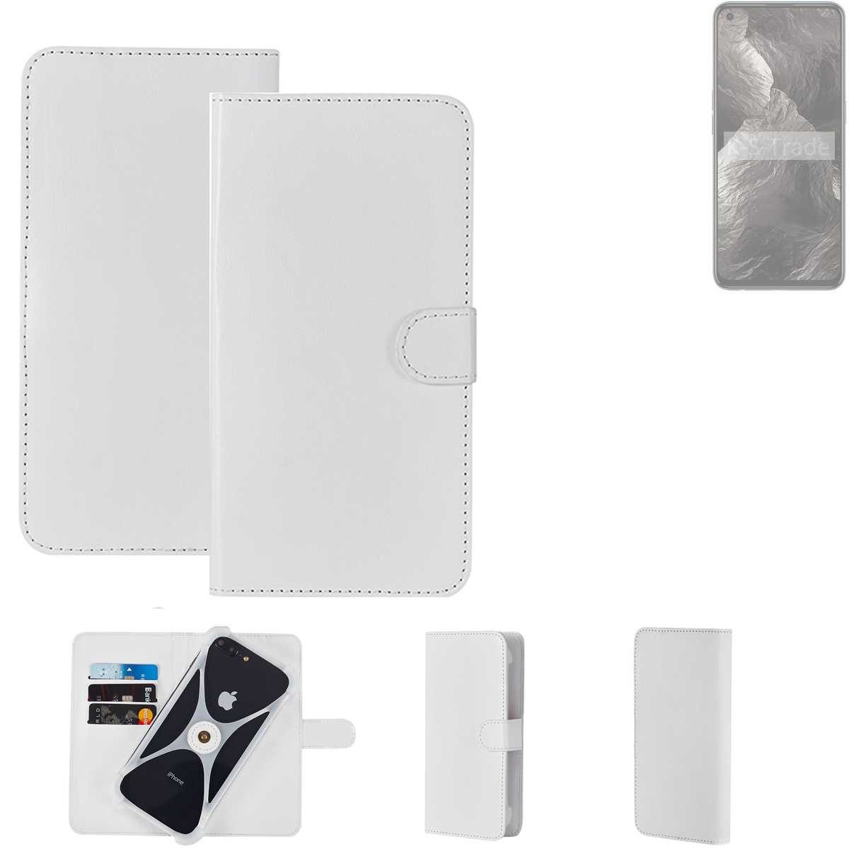 K-S-Trade Handyhülle für Realme GT Master Edition, Handy Hülle Schutz Hülle Cover Case Bookstyle Bumper weiß 1x