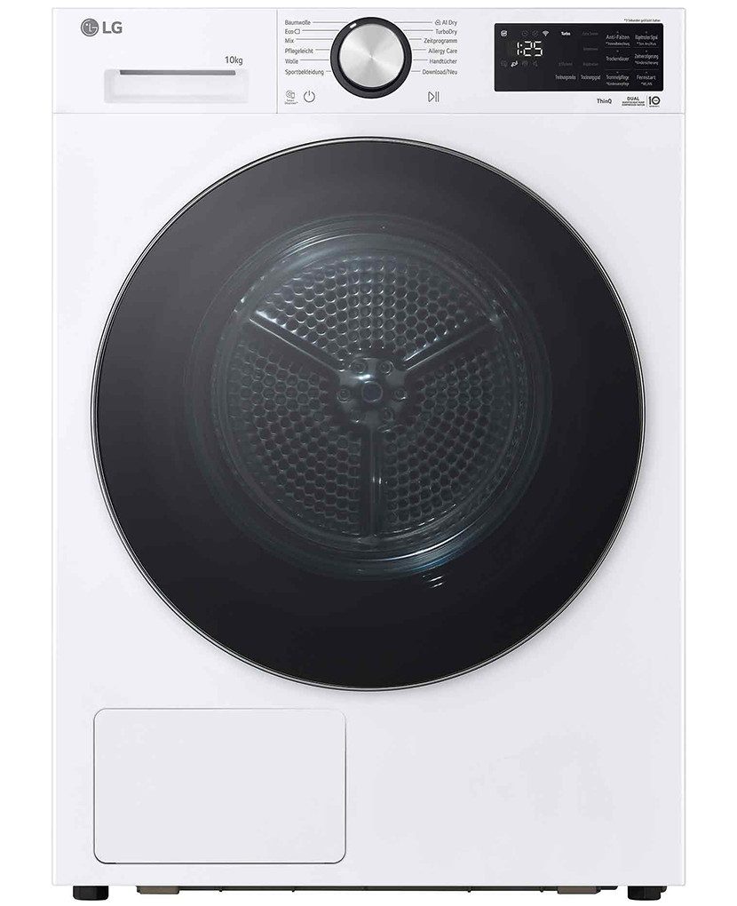 Valentinstagsgeschenk LG Wärmepumpentrockner Serie X7 RT10X72W, Trommelbeleuchtung & Sicherheitsglastür, weiß