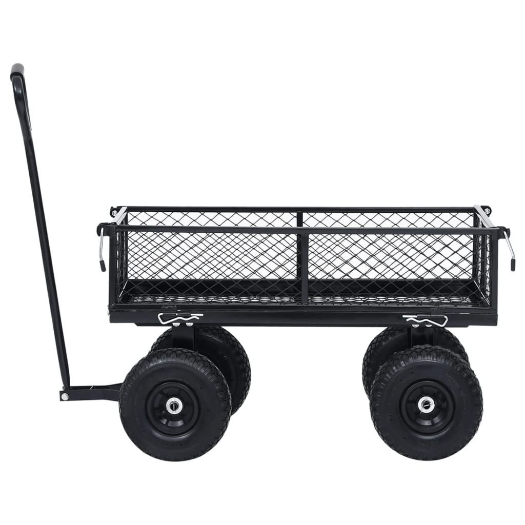 vidaXL Rollwagen Gartenwagen Schwarz 250 kg, (1 St)