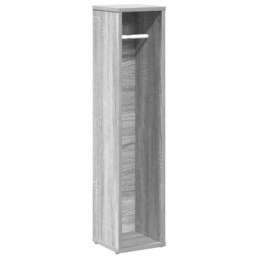 vidaXL Badezimmer-Set Badezimmerschrank mit Rollenhalter Grau günstig online kaufen