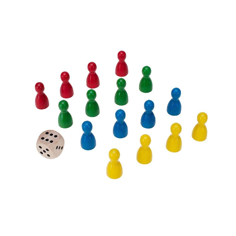 GICO Spielesammlung Spieleset: 16 Halmakegel und 1 Augenwürfel 16 mm 2136
