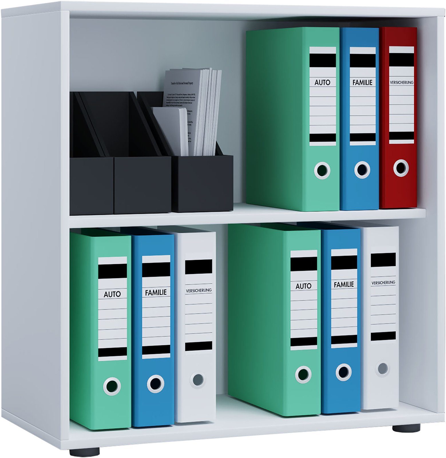 VCM Aktenregal Holz Büro Regal Bücher Ordner Aktenregal Lona 2f günstig online kaufen