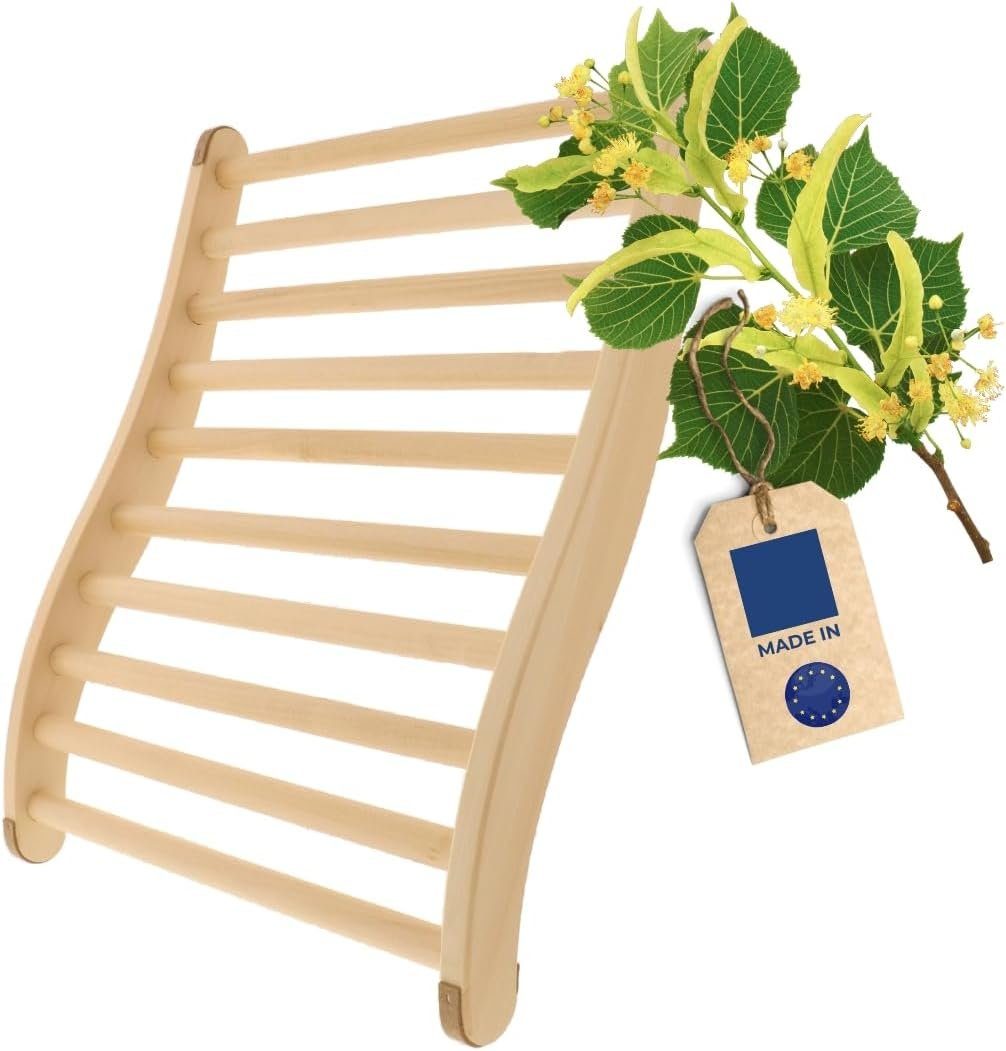 Hofmeister Sauna-Rückenlehne Lindenholz Rückenstütze S-Form