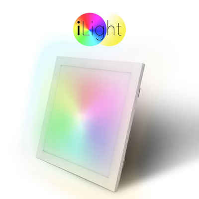 iLight LED Einbaustrahler »iLight LED-Einlegepanel 29,5x29,5cm 1400lm RGB + CCT-Weiß«