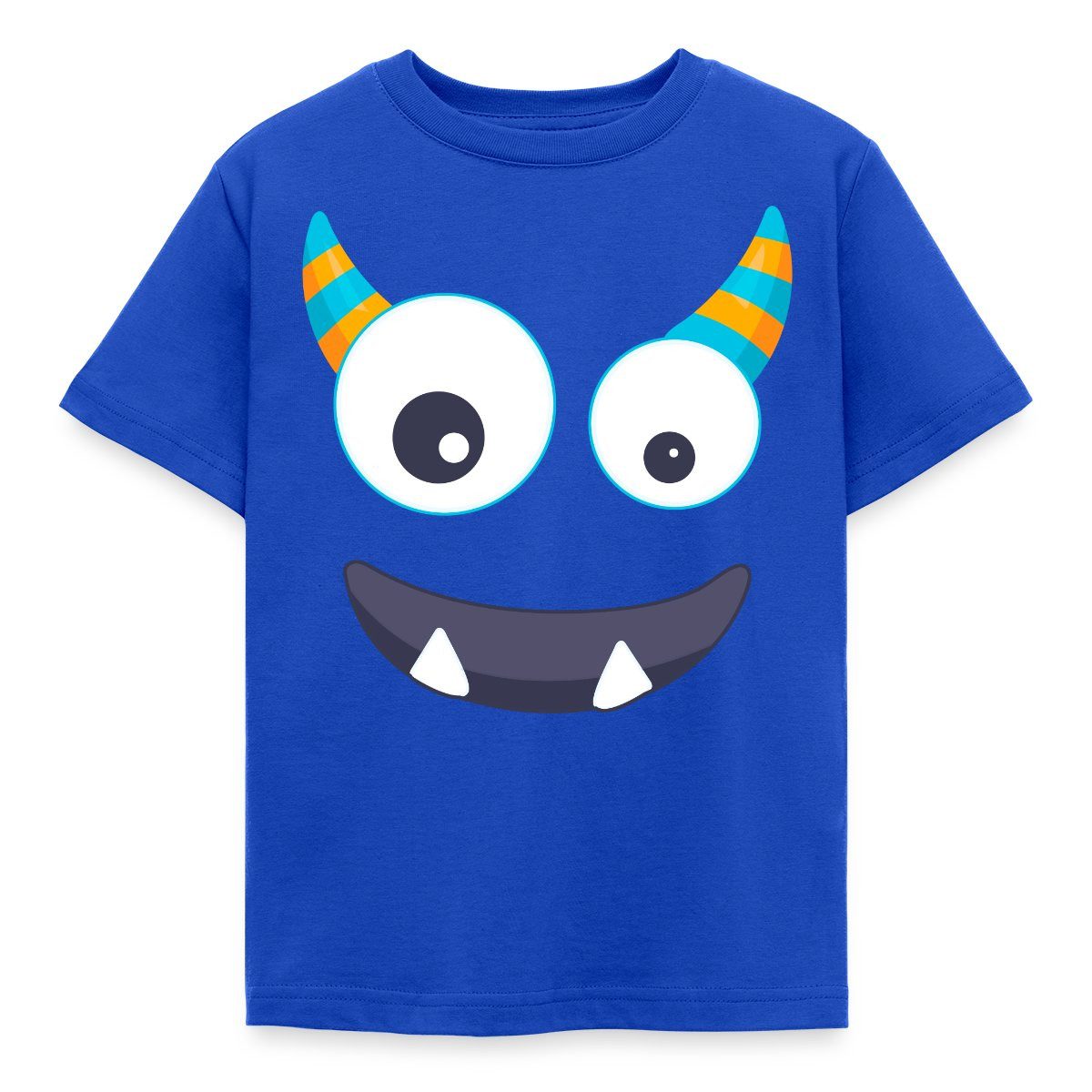 T-Shirt Monster Gesicht Fasching Kostüm Witzig Kinder T-Shirt