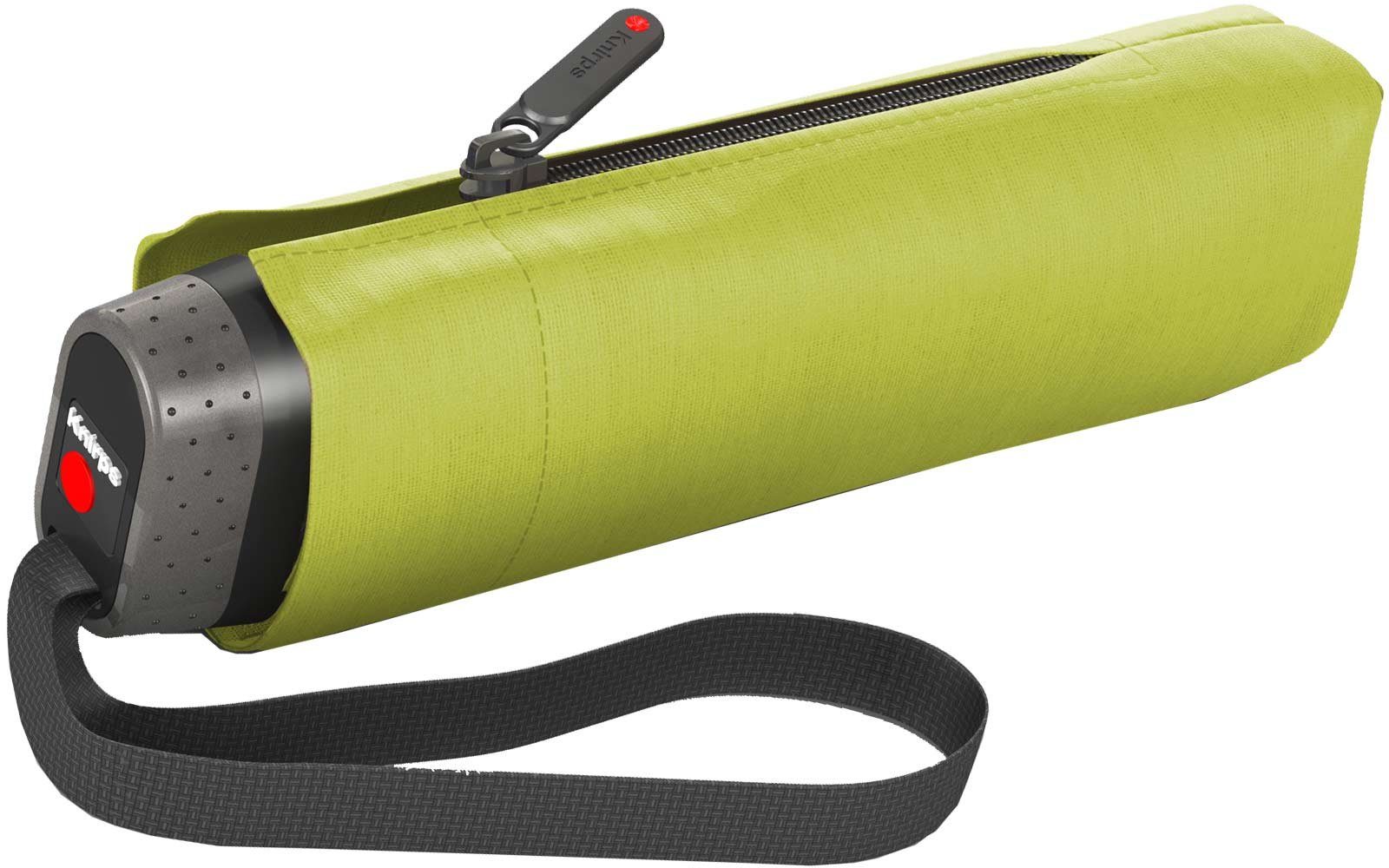 Knirps® Taschenregenschirm leichter, besonders kompakter hellgrün für Damen, Schirm ein Notfallschirm leicht, guter und sehr klein