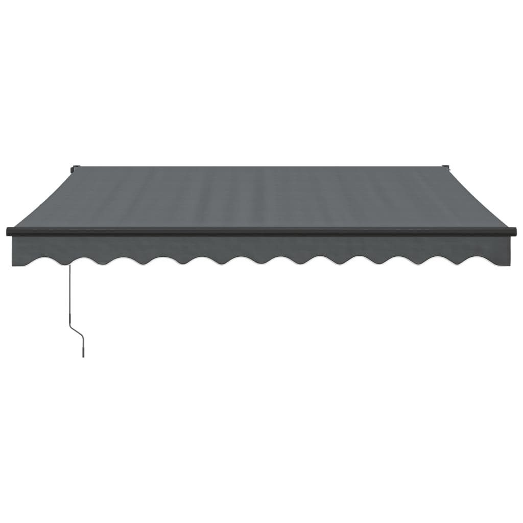vidaXL Markise 35 x 25 m Gelenkarmmarkise Anthrazit 3,5x2,5 m Stoff und Aluminium Ter