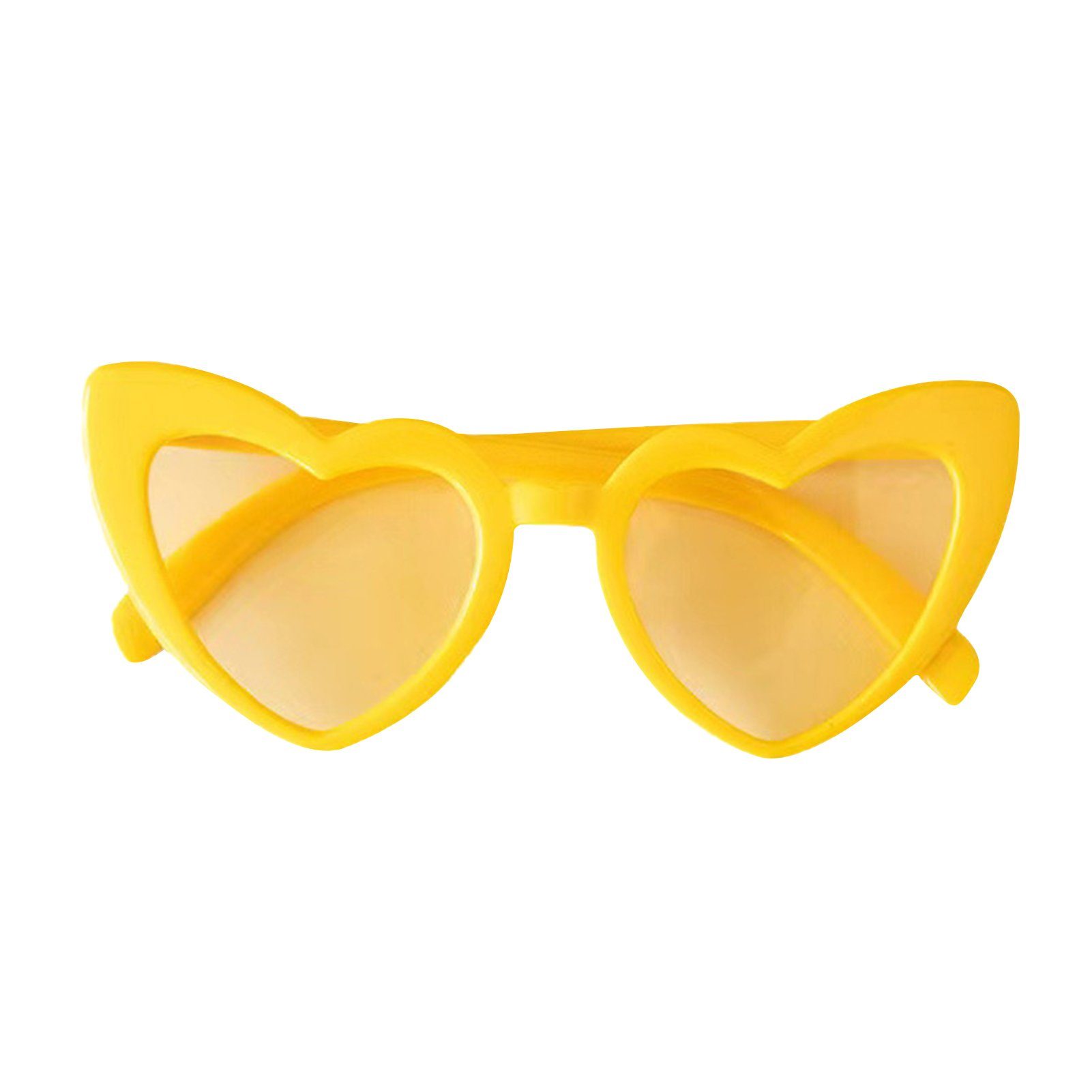 Vintage-Stil, In Retrosonnenbrille Blendfrei Herzform, yellow Blusmart Damen-Sonnenbrille