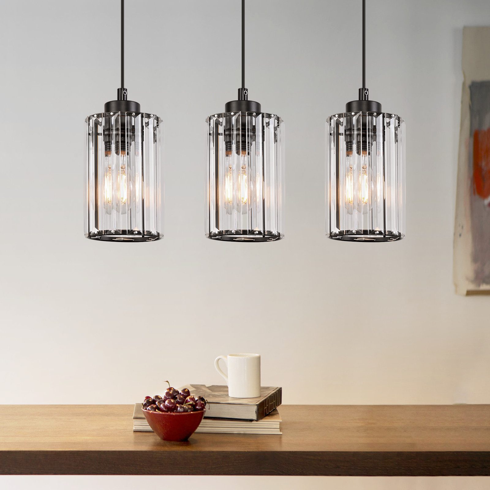 Nettlife Pendelleuchte Esstisch Schwarz Kristall Modern günstig online kaufen