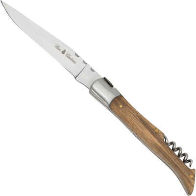 Haller Messer Taschenmesser Bon Couteau Zebraholzgriff mit Korkenzieher, rostfrei Laguiole Stil