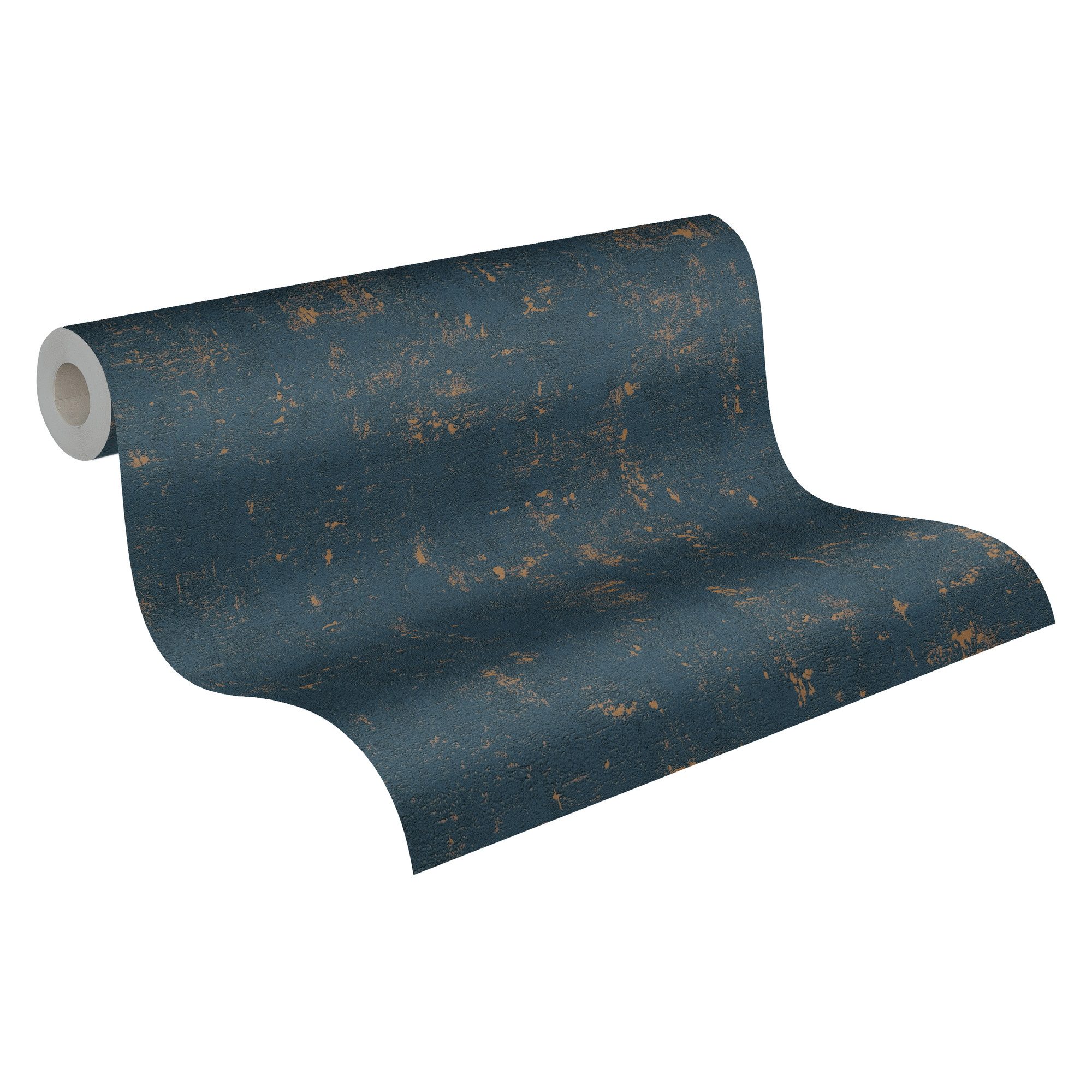 Bricoflor Tapete mit Gold und Blau für Schlafzimmer und Wohnzimmer Vliestap günstig online kaufen