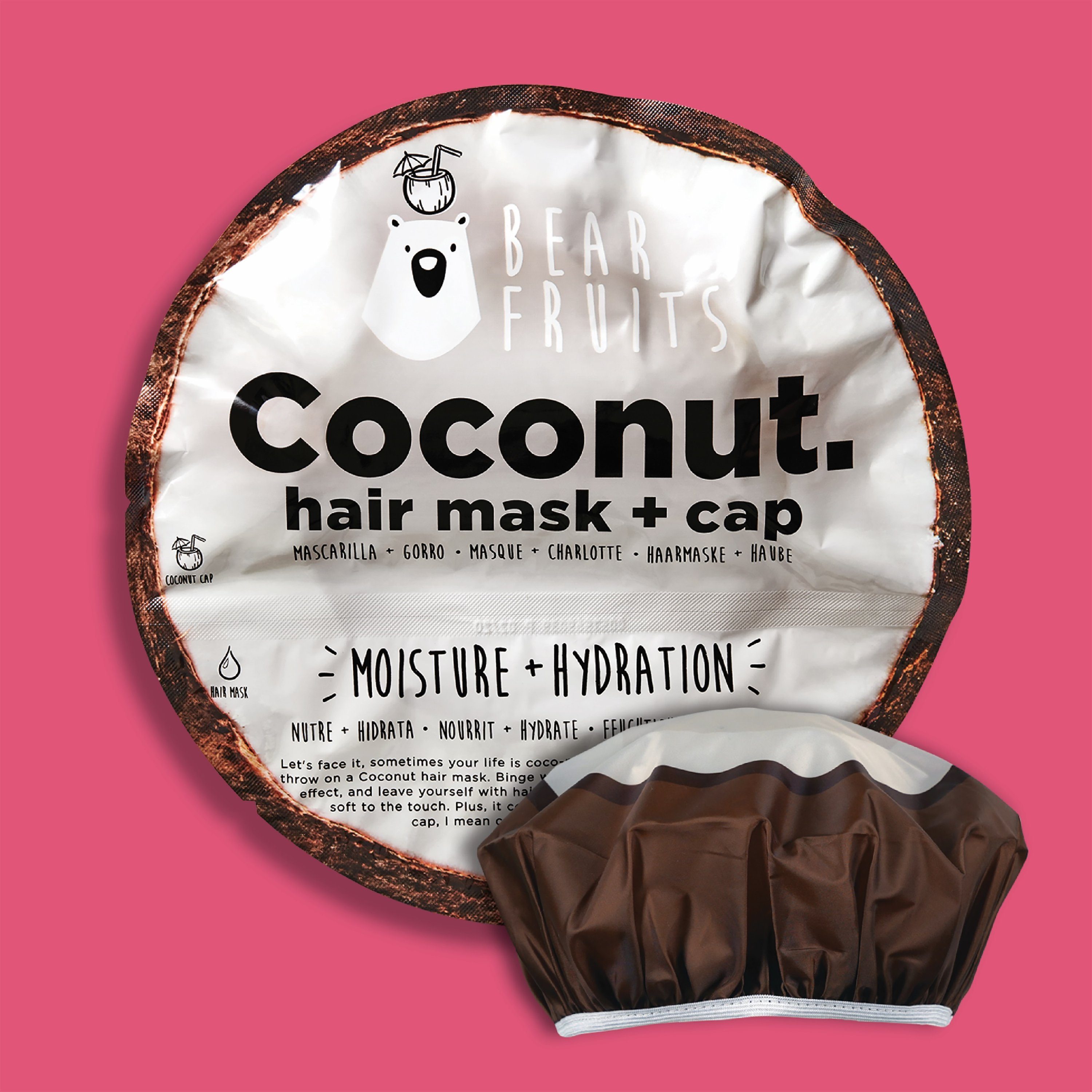 Bear Fruits Haarmaske Coconut - Hair mask + cap