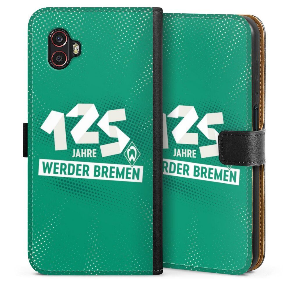 DeinDesign Handyhülle 125 Jahre Werder Bremen Offizielles Lizenzprodukt, Samsung Galaxy XCover 6 Pro Hülle Handy Flip Case Wallet Cover
