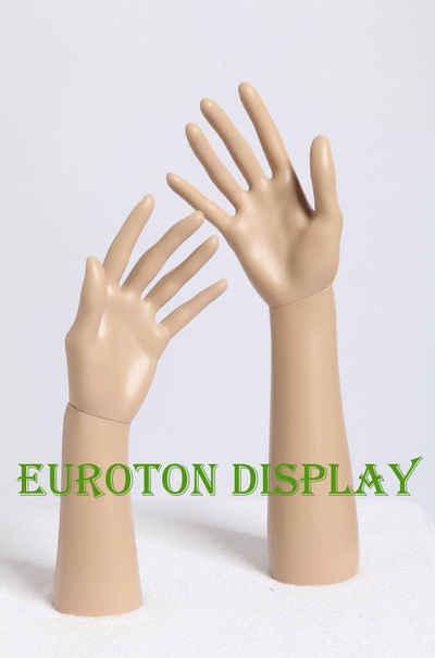 Eurotondisplay Schneiderpuppe Dekohände weiß oder beige lackiert elegant schmuck, Schicke Deko Hände, Ideal um schmuck zu präsentieren