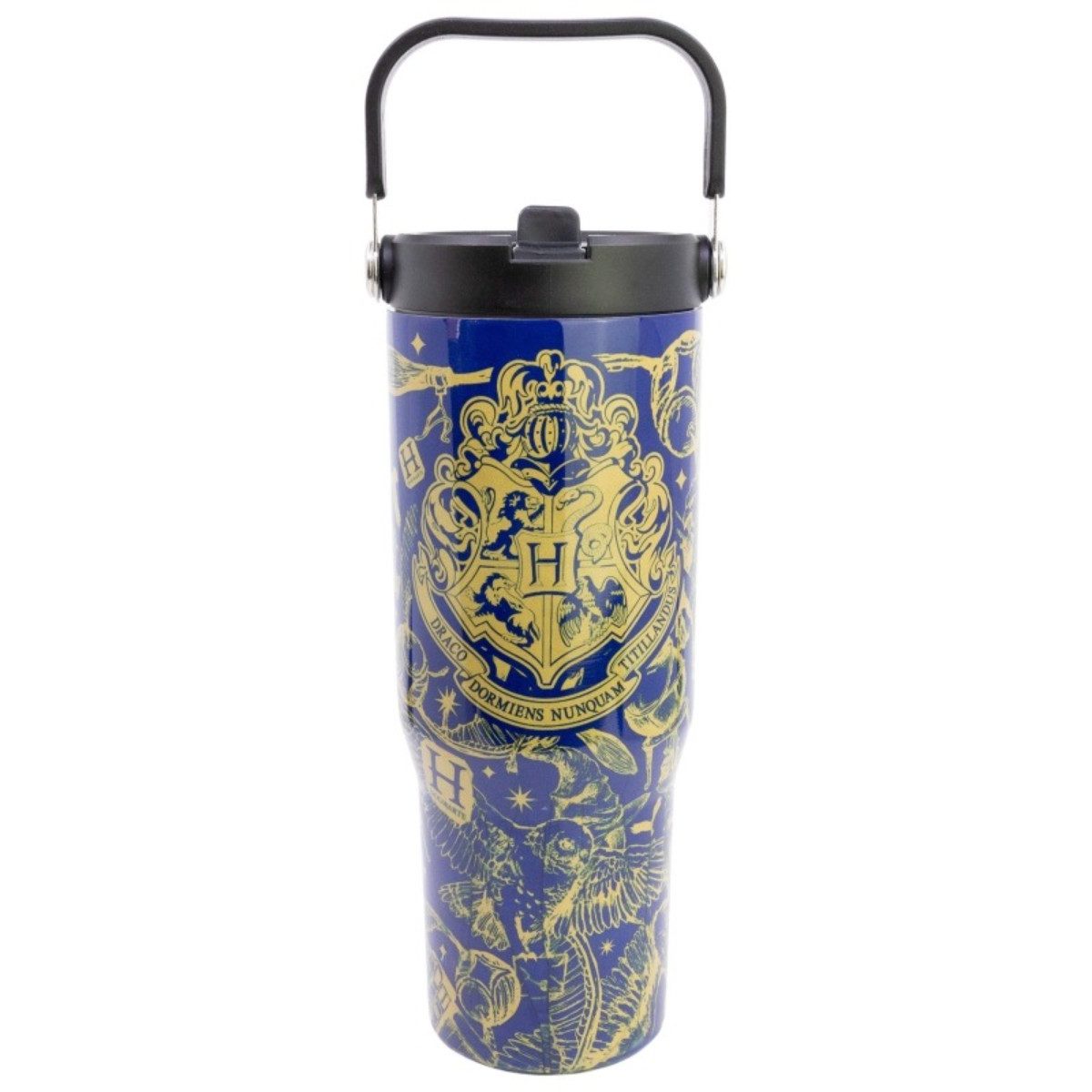 Harry Potter Thermobecher Edelstahl 860 ml mit Griff und Klappdeckel, Edelstahl