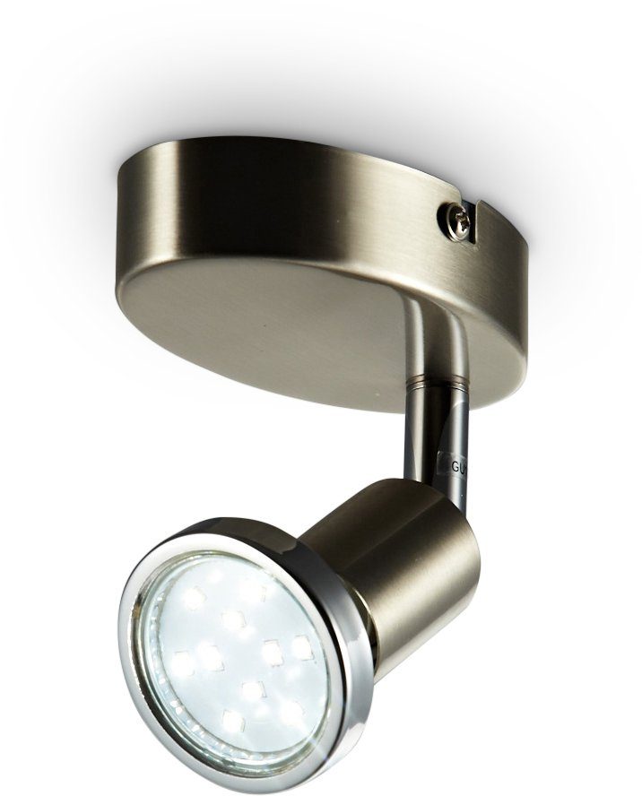 Deckenleuchte LED schwenkbar Wandleuchte, wechselbar, B.K.Licht Warmweiß, LED GU10 Wand-Spot Lampe LED Wohnzimmer Metall