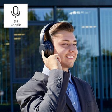 Hama Hama Bluetooth-Kopfhörer „Passion Voyage“, Noise Cancelling Bluetooth-Kopfhörer (Active Noise Cancelling (ANC), Freisprechfunktion, Sprachsteuerung, integrierte Steuerung für Anrufe und Musik, Google Assistant, Siri)