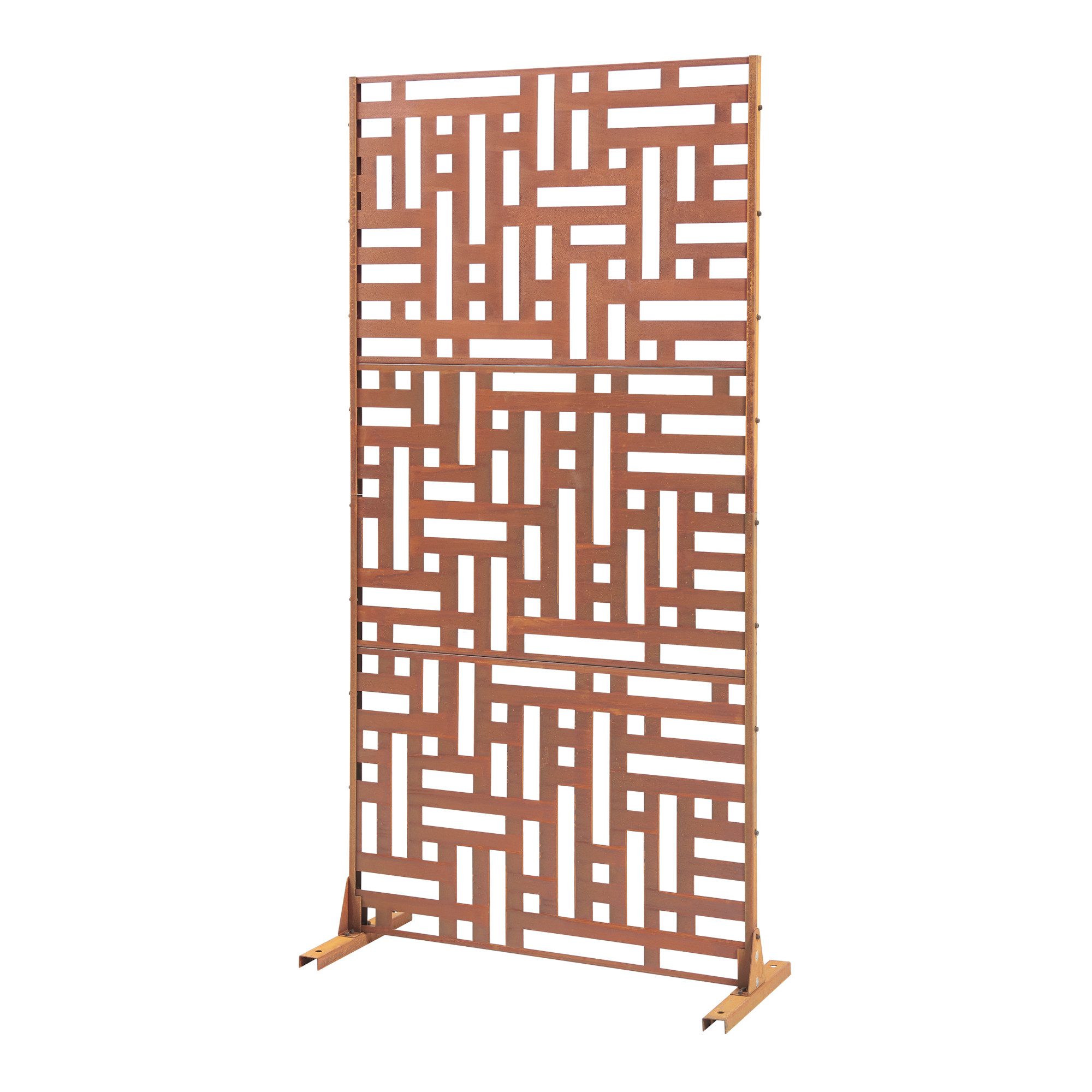 casa.pro Raumteiler, »Bernalda« Trennwand Stahl 180 x 90 cm Edelrost günstig online kaufen