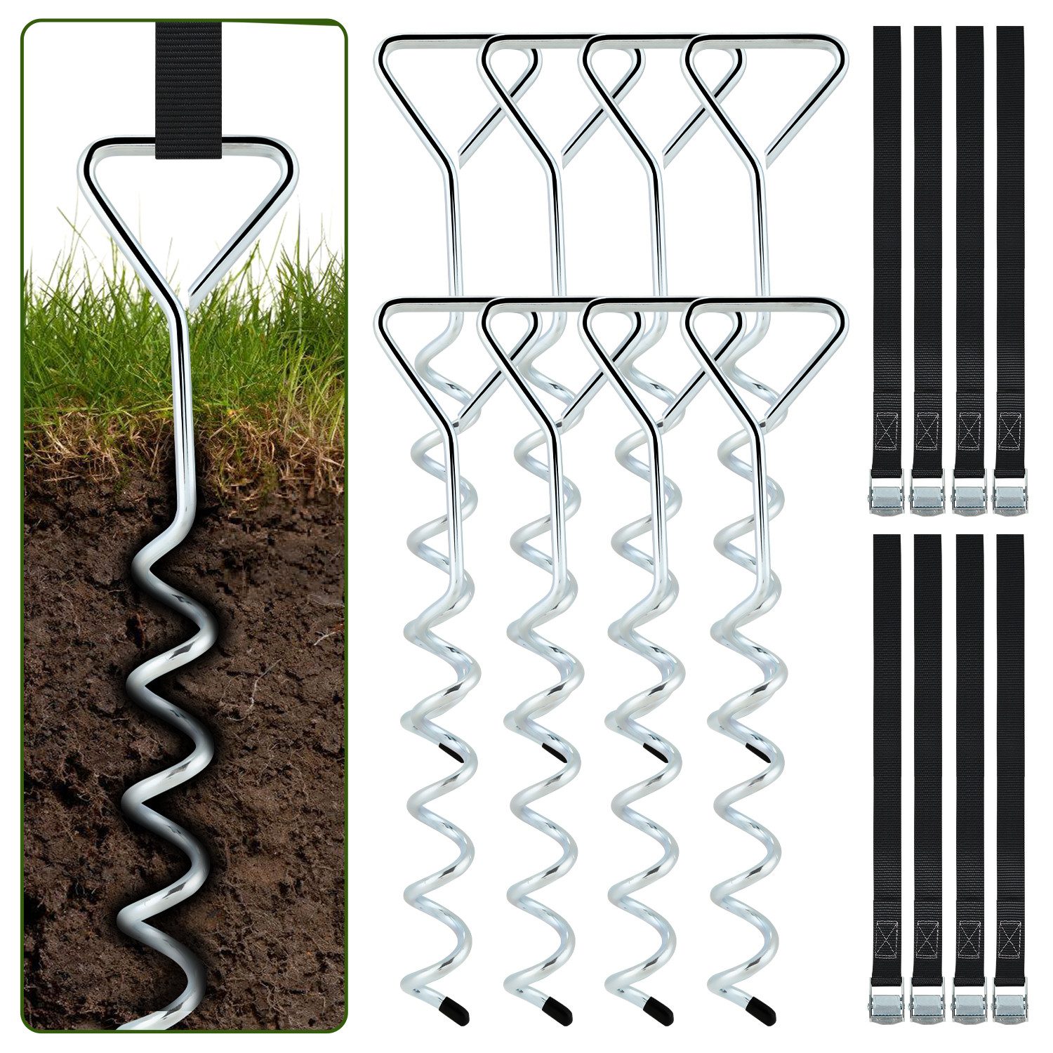 Clanmacy Bodenanker Bodenanker 4/8er Set Trampolin günstig online kaufen