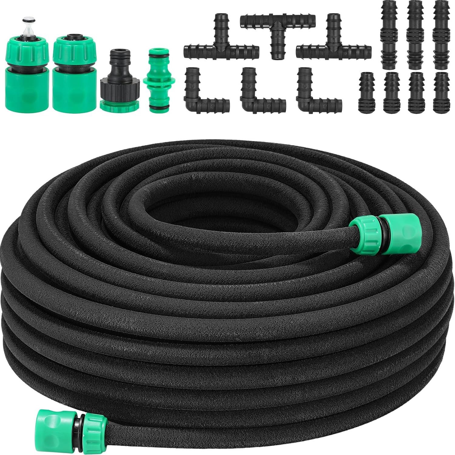TLGREEN Tropfschlauch,Tropfschlauch Set, Gartenschlauch 1/2 zoll, Perlschlauch für Bewässerung Gärten, Rasen, Terrassen