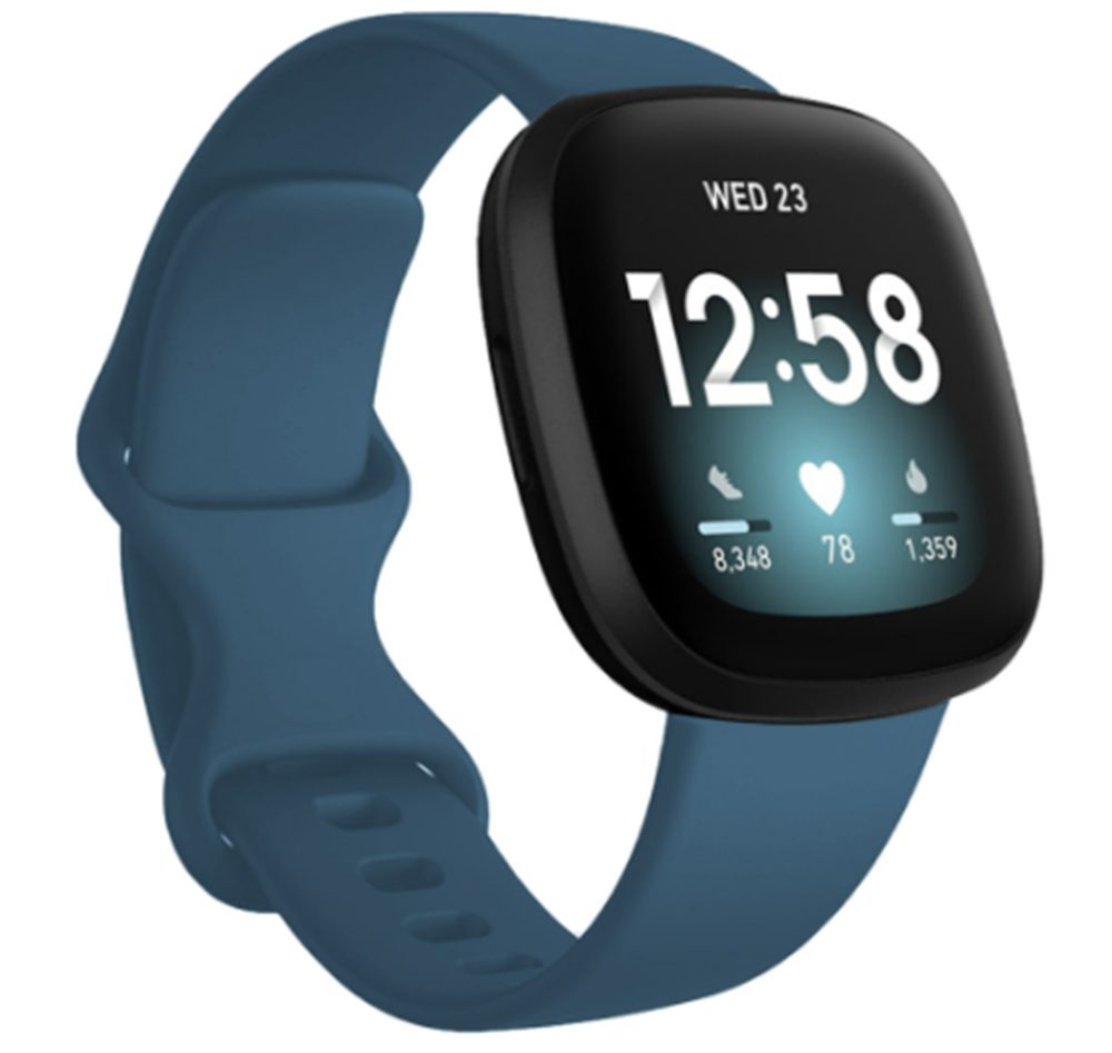ELEKIN Smartwatch-Armband Kompatibel mit Fitbit Sense/Versa Damen für Herren Navy Armband 3 blau