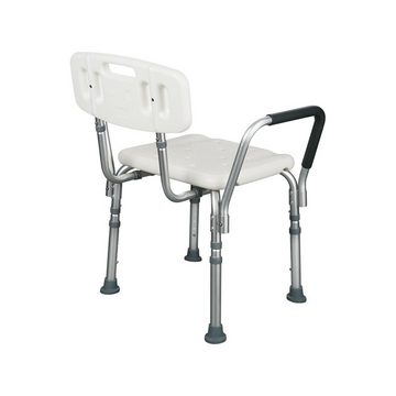 flexilife Duschhocker Duschsitz Duschhocker mit Rückenlehne und Armlehne - 110 kg belastbar